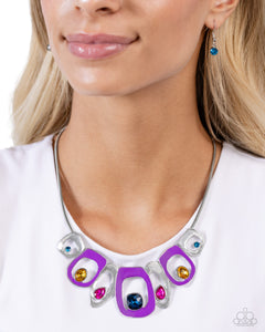 Poetically Painted - Purple Necklace - Paparazzi Accessories