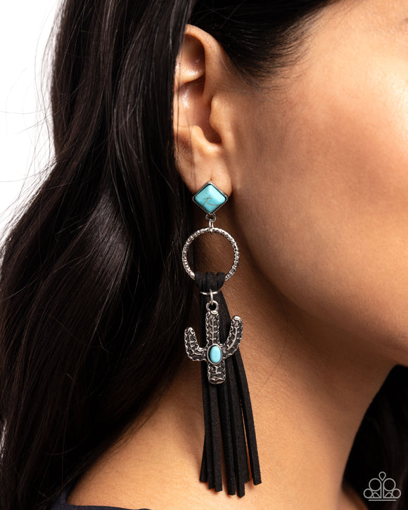 Southwestern Season - Black Post Earrings - Paparazzi Accessories