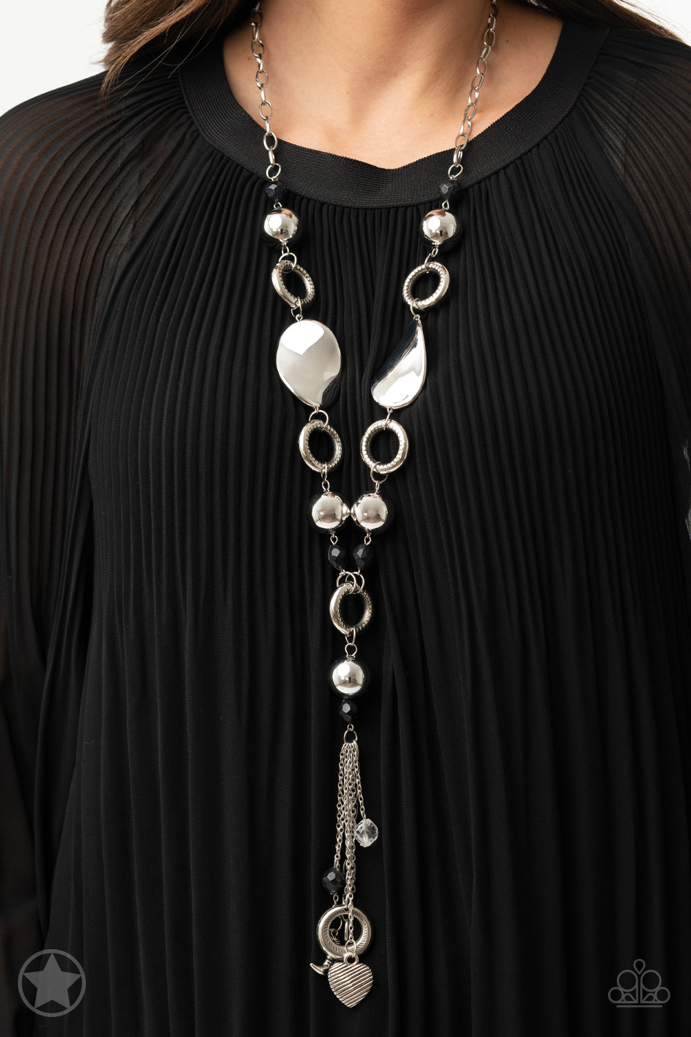 Total Eclipse Of the Heart - Silver Necklace - Paparazzi