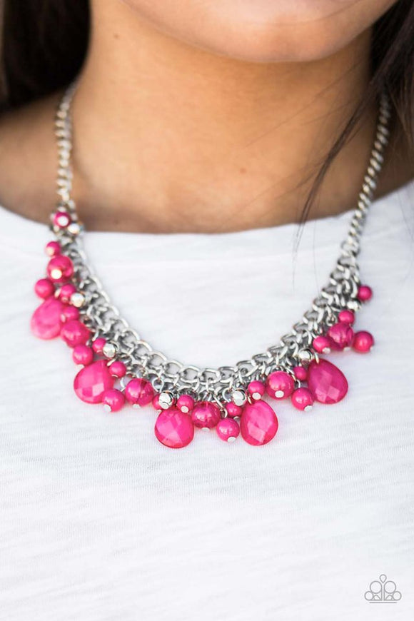 Flirty Flamenco - Pink Necklace - Paparazzi Accessories
