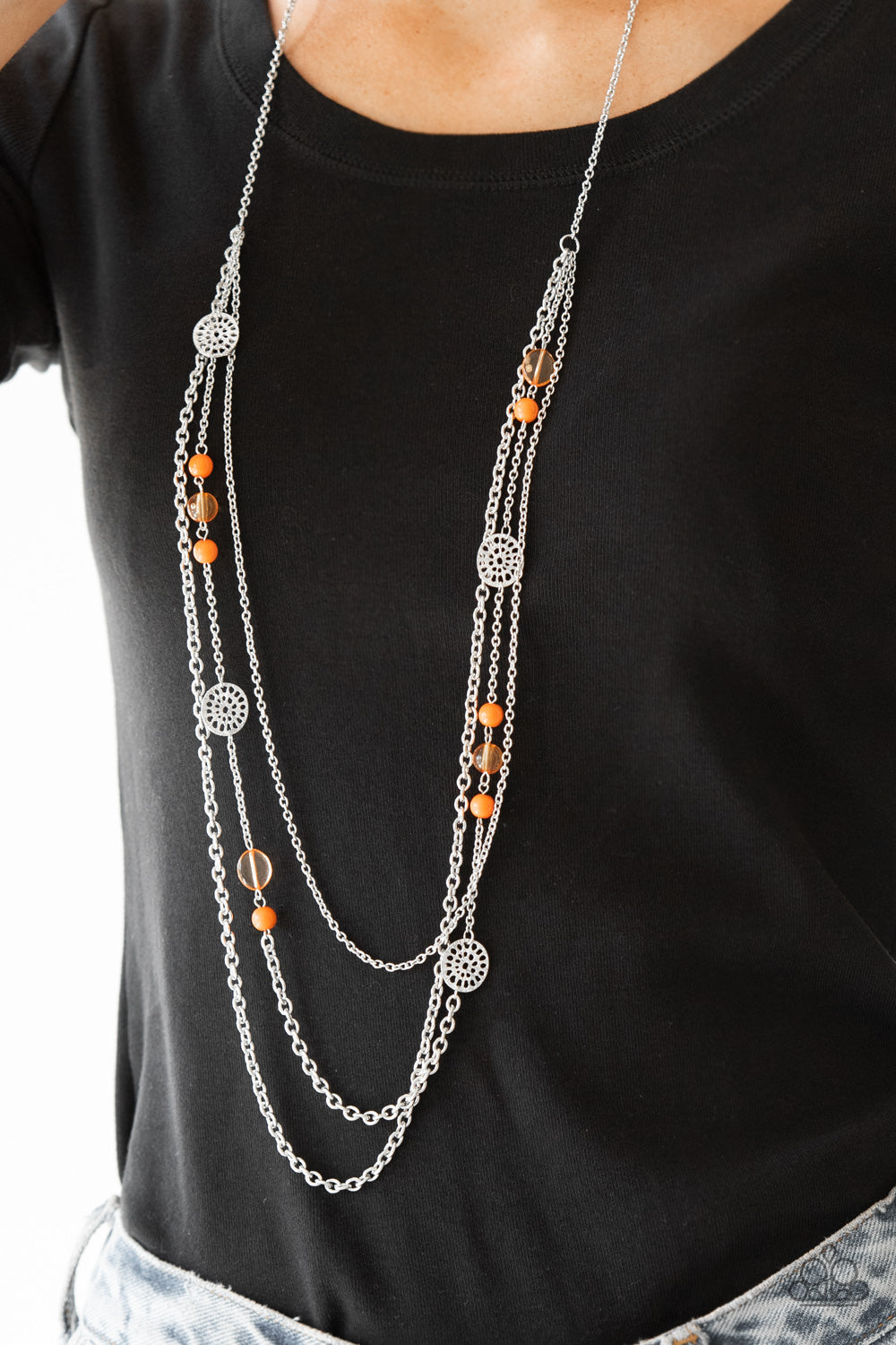 Orange Pop-tastic! - Mobile Paparazzi Bedazzle Pretty - – Me Accessories Boutique Fashion Pretty Necklace