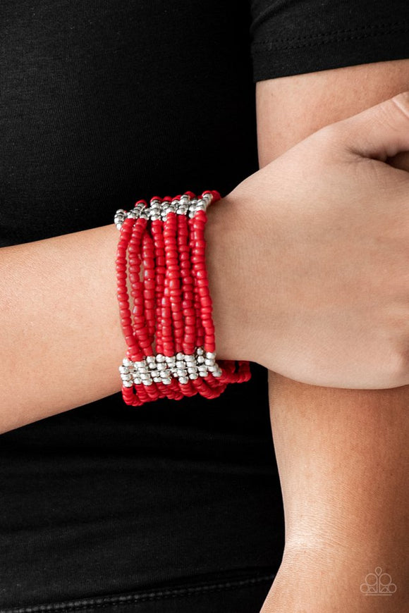 outback-odyssey-red-bracelet-paparazzi-accessories