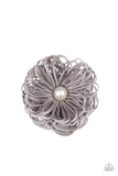 boisterous-buttercups-silver-hair clip-paparazzi-accessories