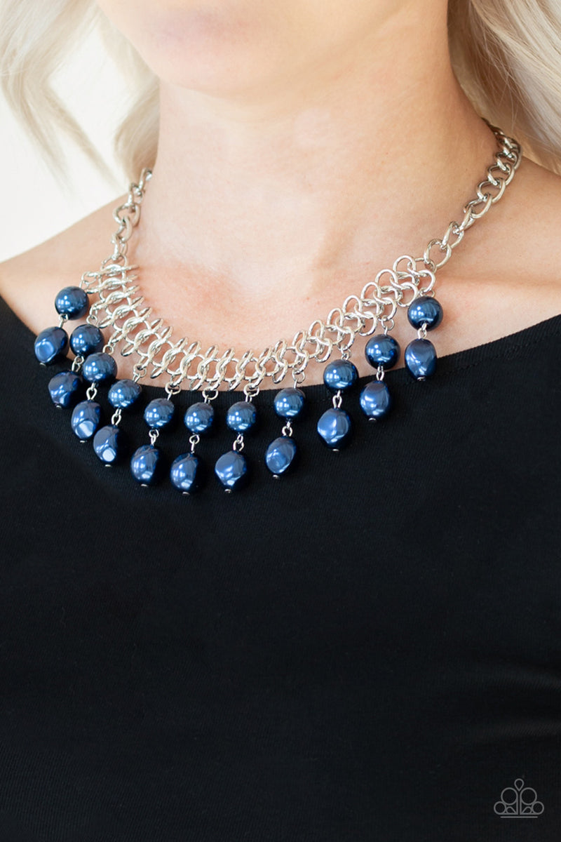 Brighton Jules Petite Sapphire Blue Color Necklace + Fabric Pouch