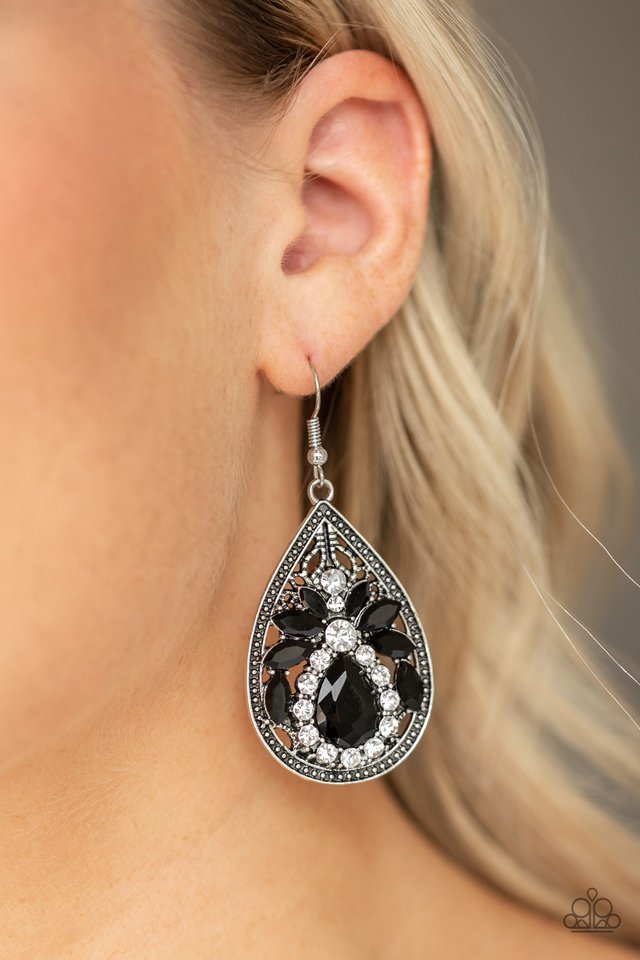 Candlelight Sparkle Black Earrings Paparazzi Accessories