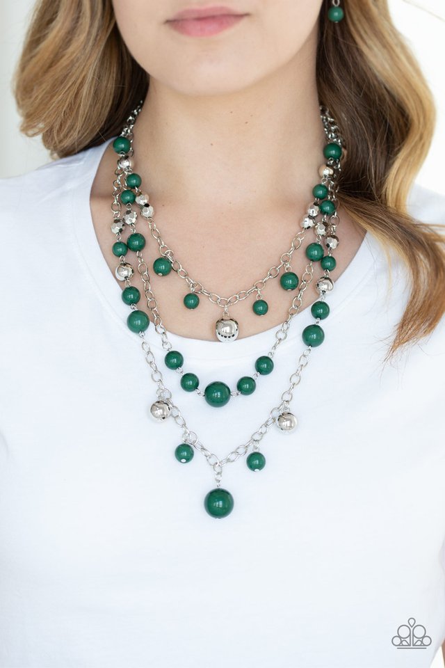 The Partygoer - Green Necklace - Paparazzi Accessories Bedazzle Me Pretty Mobile Fashion Boutique The Partygoer - Green Necklace - Paparazzi Accessories Bedazzle Me Pretty Mobile Fashion Boutique
