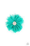 flowering-fringe-green-hair clip-paparazzi-accessories