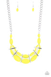 Law of the Jungle - Yellow Necklace - Paparazzi Accessories