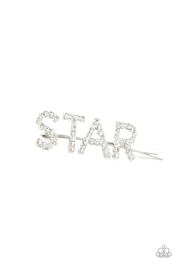 star-in-your-own-show-white-hair-clip-paparazzi-accessories