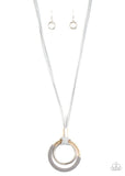 Elliptical Essence - Silver Necklace - Paparazzi Accessories