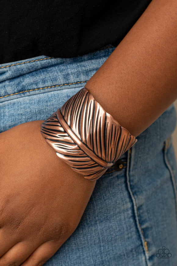 Where Theres a QUILL, Theres a Way - Copper Bracelet - Paparazzi Accessories