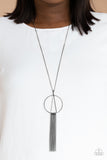 Apparatus Applique - Black Necklace - Paparazzi Accessories