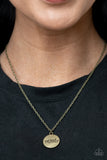 The Cool Mom - Brass Necklace - Paparazzi Accessories