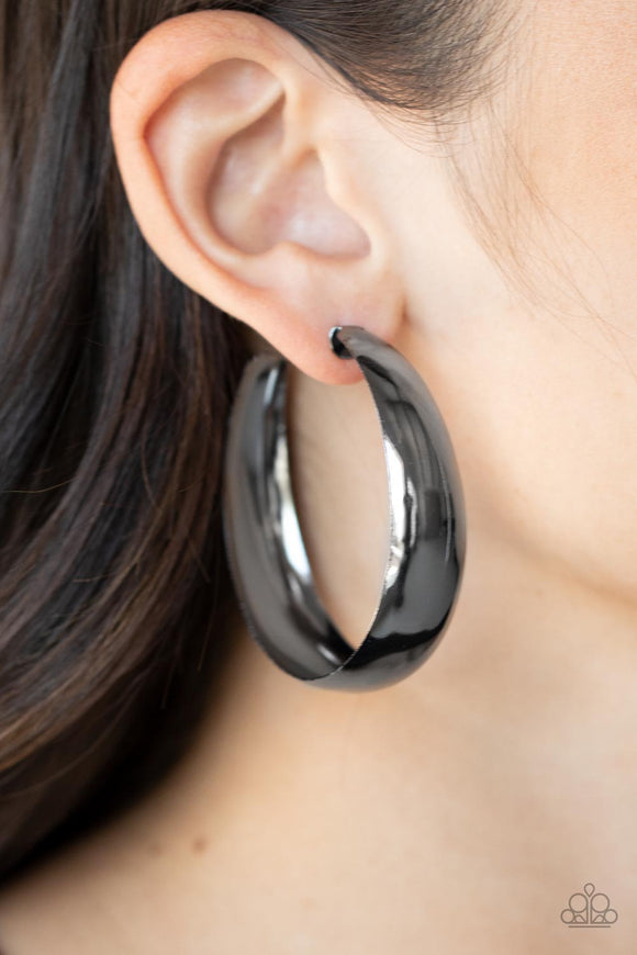 Flat Out Flawless - Black Earrings - Paparazzi Accessories