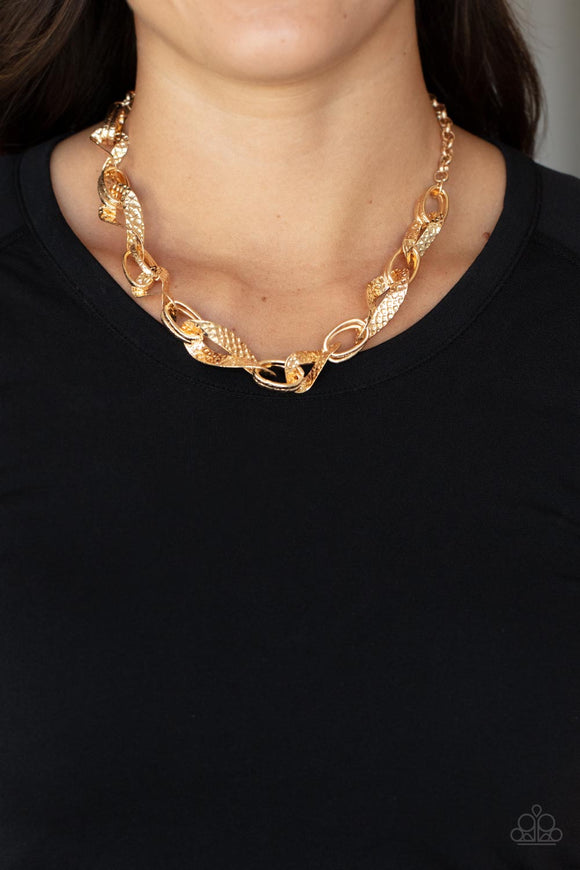 METAL of Honor - Gold Necklace - Paparazzi Accessories