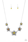 wallflower-wonderland-yellow-necklace-paparazzi-accessories