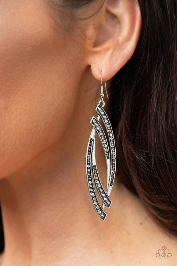 Twinkle for Two - Silver Earrings - Paparazzi Accessories