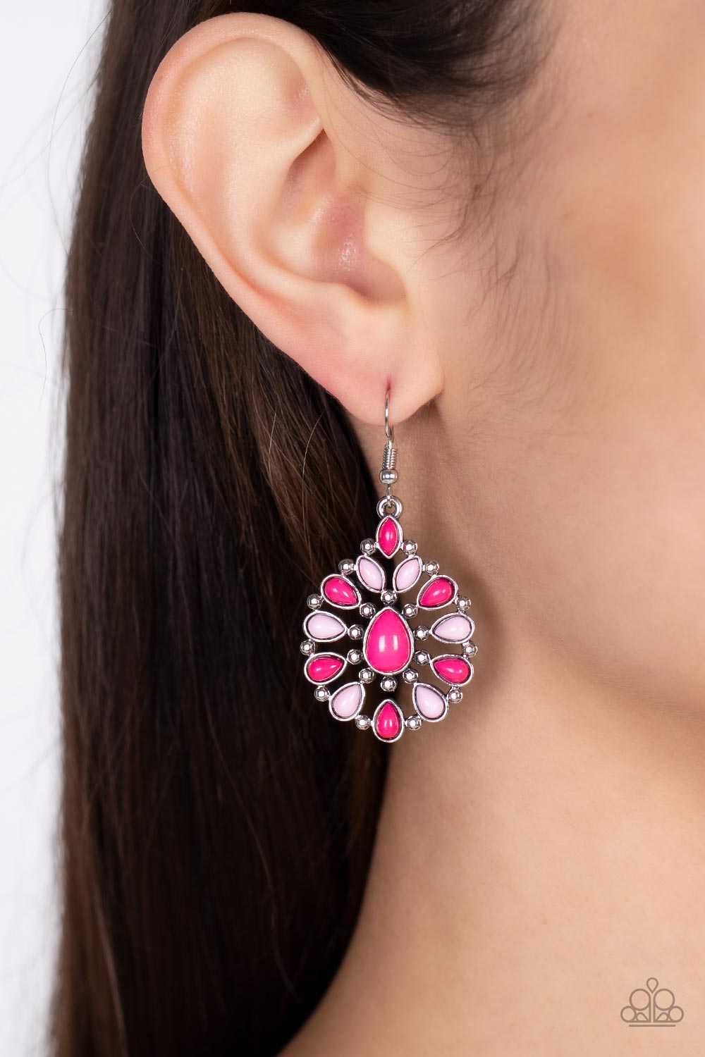 Lively Luncheon - Pink Earrings - Paparazzi Accessories – Bedazzle