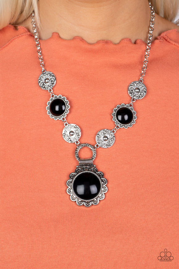 Poppy Persuasion - Black Necklace - Paparazzi Accessories