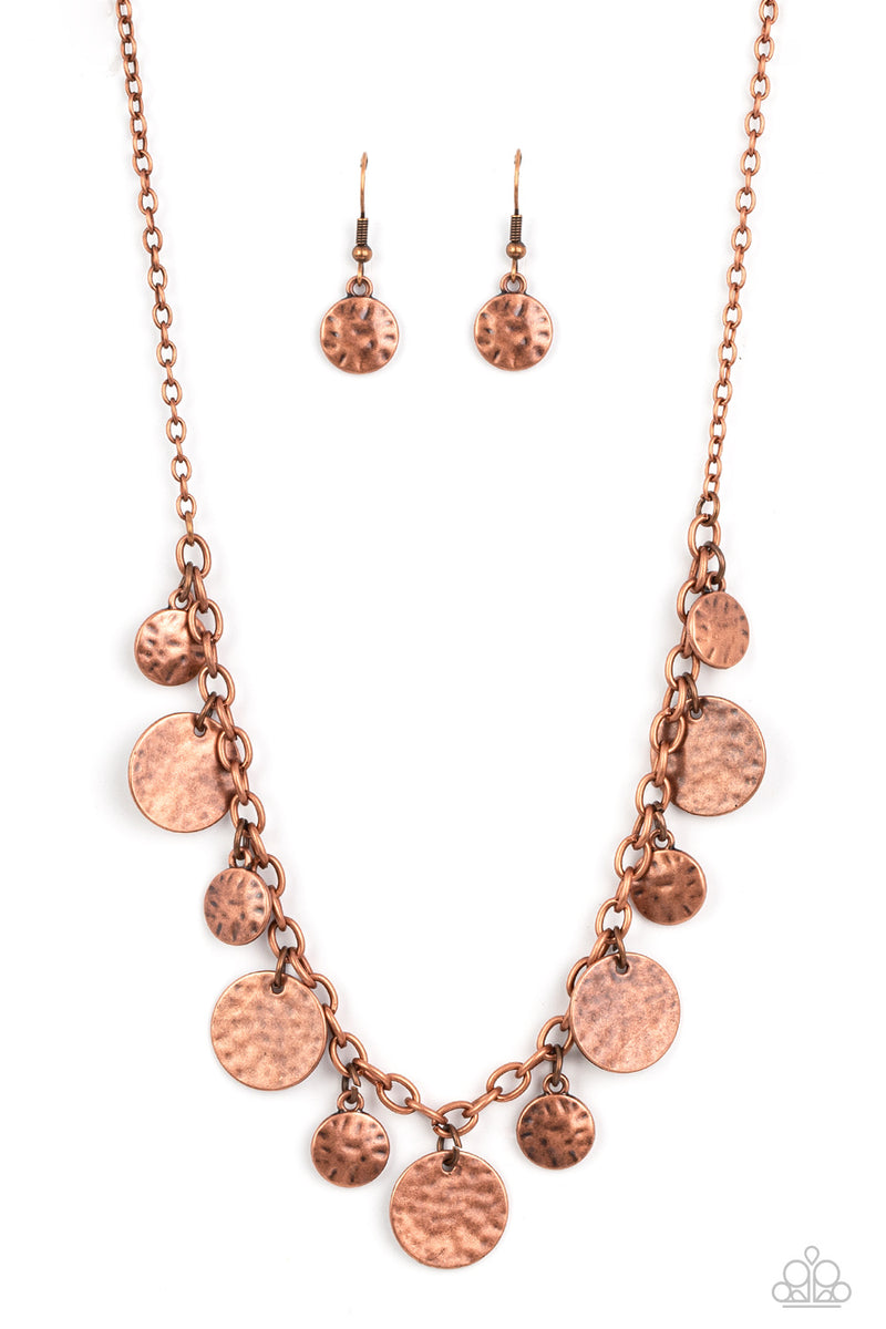 Dainty DISCovery-Copper Necklace-Paparazzi Accessories
