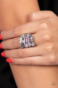 Six-Figure Flex - Purple Ring - Paparazzi Accessories