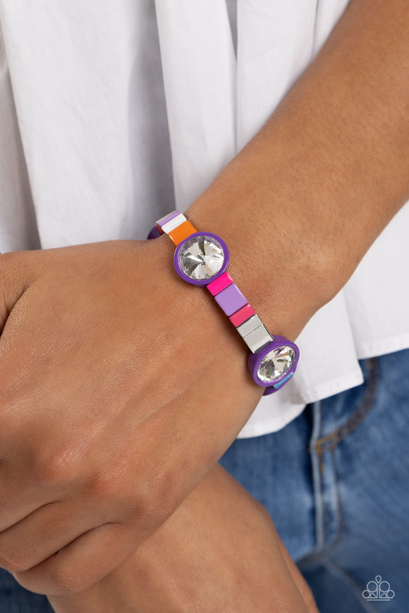 Multicolored Madness - Purple Bracelet - Paparazzi Accessories