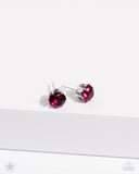 Just In TIMELESS - Pink Post Earrings - Paparazzi Accessories
