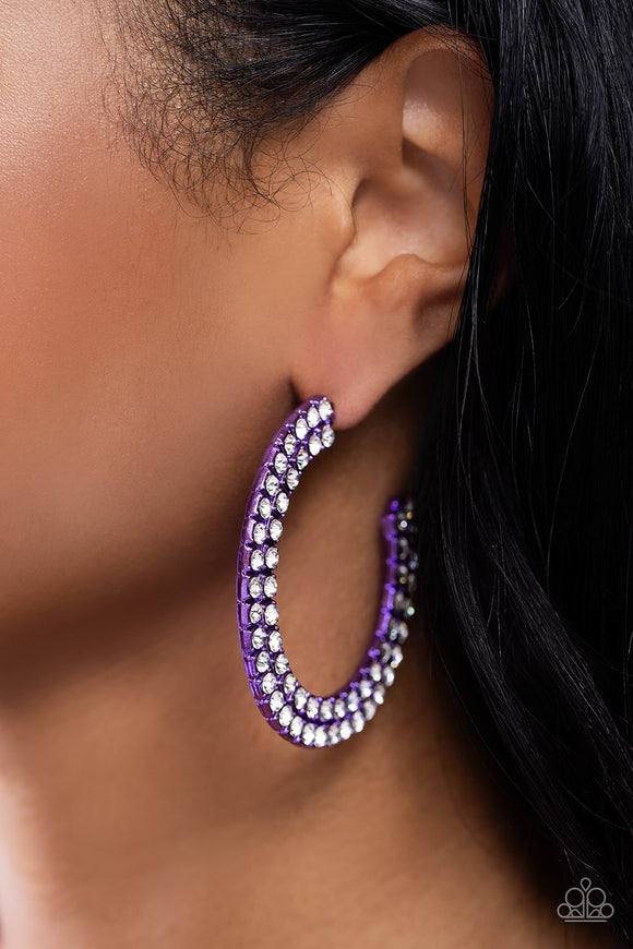 Flawless Fashion - Purple Earrings - Paparazzi Accessories