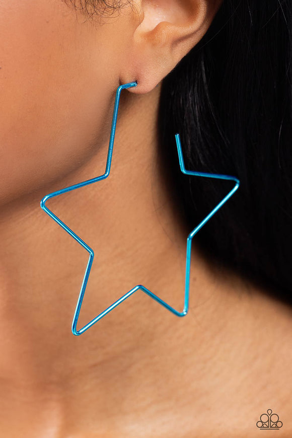 Starstruck Secret - Blue Earrings - Paparazzi Accessories