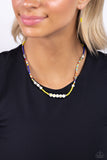 Happy to See You - Yellow Necklace - Paparazzi Accessories