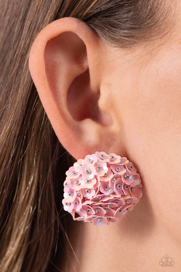 Corsage Character - Pink Post Earrings - Paparazzi Accessories