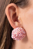 Corsage Character - Pink Post Earrings - Paparazzi Accessories