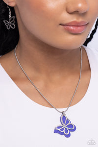 Detailed Dance - Blue Necklace - Paparazzi Accessories
