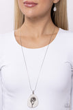 Sunflower Shift - Silver Necklace - Paparazzi Accessories