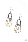 Not The Only Fish In The Sea - Yellow Earrings - Paparazzi Accessories