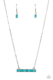 Barred Bohemian - Blue Necklace - Paparazzi Accessories