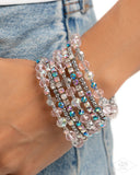 Sizzling Stack - Multi Pink Bracelet - Paparazzi Accessories