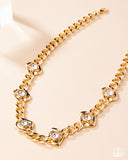 Square Silhouette - Gold Necklace - Paparazzi Accessories