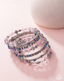 Sizzling Stack - Multi Pink Bracelet - Paparazzi Accessories