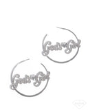 Shine with Purpose - White Earrings - Paparazzi Accessories