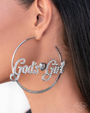 Shine with Purpose - White Earrings - Paparazzi Accessories