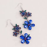 Breathtaking Bloom - Blue Earrings - Paparazzi Accessories