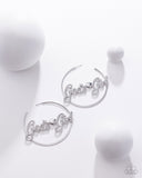 Shine with Purpose - White Earrings - Paparazzi Accessories
