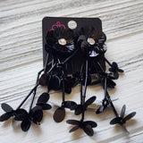 floral-future-black-post earrings-paparazzi-accessories
