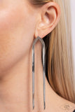 Very Viper - Silver Post Earrings - Paparazzi Accessories