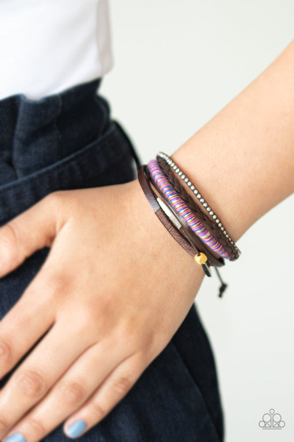 Wander-Struck - Multi Brown Bracelet - Paparazzi Accessories