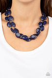 Two-Story Stunner - Blue Necklace - Paparazzi Accessories