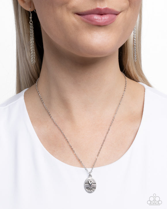 They Call Me Mama - Silver Necklace - Paparazzi Accessories