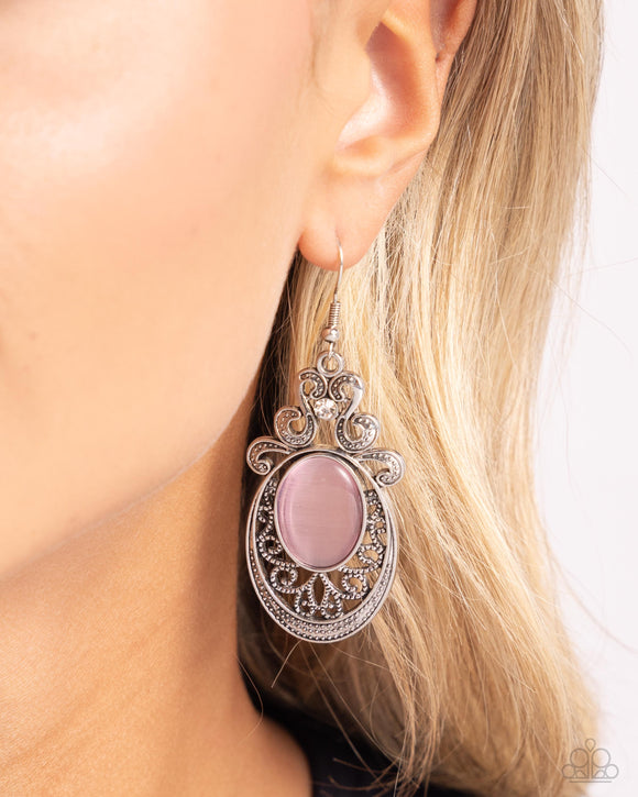 Garden Gondola Ride - Pink Earrings - Paparazzi Accessories