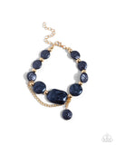 5th Avenue Finesse - Blue Bracelet - Paparazzi Accessories Bracelet Bedazzle Me Pretty Mobile Fashion Boutique